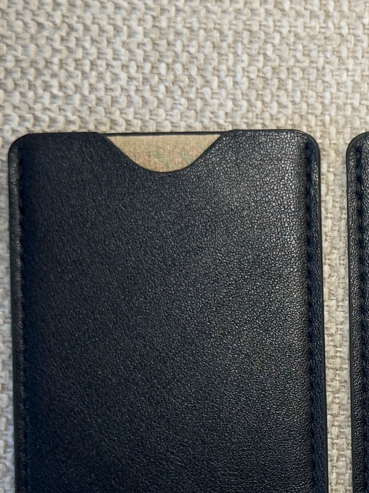 Black leather pouch