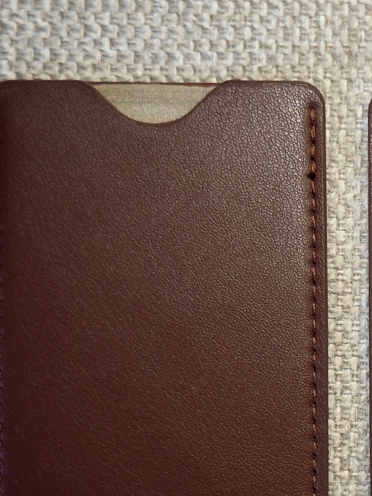 Brown leather pouch