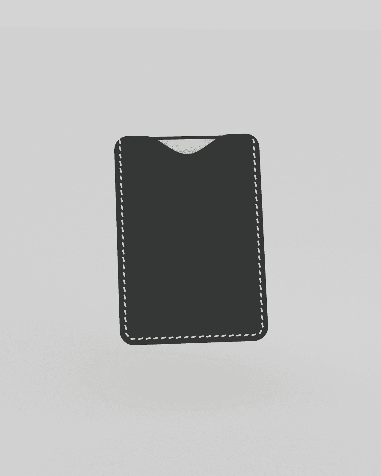 Black leather pouch